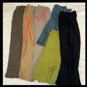 Flax Casual Pants and skirts Set in Assorted Colors